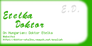 etelka doktor business card